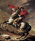 Jacques-Louis David Napoleon crossing the Alps painting